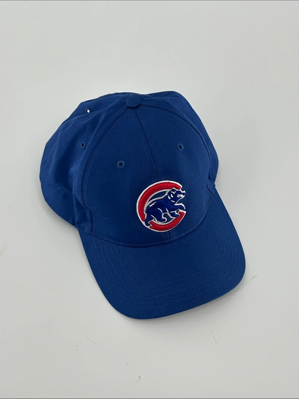 Kids Blue Chicago Cubs Baseball Cap with Embroidered Bear Logo